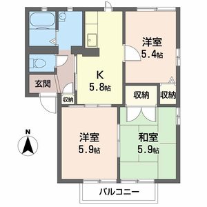 ディアス甲栄台Ｂ B202号室