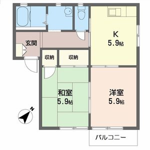Ｇｅｏｒｇｅ　Ｈｏｕｓｅ　Ａ・Ｂ 0202号室