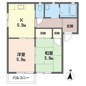 Ｇｅｏｒｇｅ　Ｈｏｕｓｅ　Ａ・Ｂ 0203号室