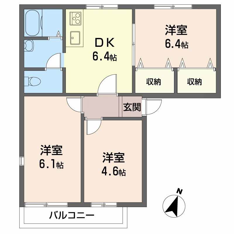 フレグランス平野Ａ・Ｂ B201号-3