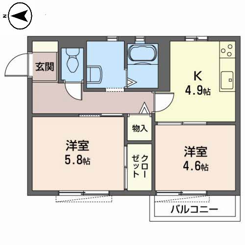 ドミール大森Ａ・Ｂ・Ｃ B202号-2