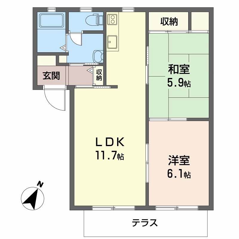 パークサイド安倉 0102号-2