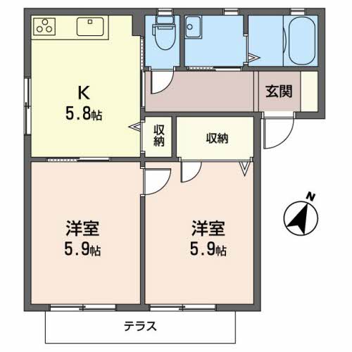 シャーメゾン逆瀬川A101-2