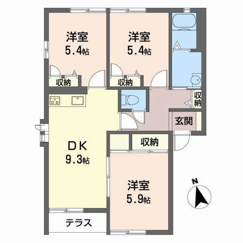 ヴィラくすの木Ⅰ，Ⅱ，Ⅲ，Ⅳ，Ⅴ4101-2