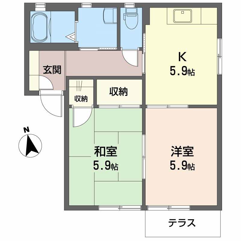 コーラル篠Ａ・Ｂ・ＣB102-2