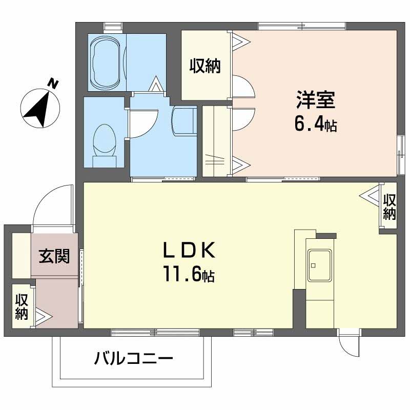 カーサ　ラヴィーヌＡ・Ｂ B201号-2