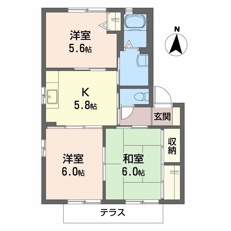 ディアコートＡ・Ｂ・Ｃ・Ｄ・Ｅ・Ｆ E102号-12