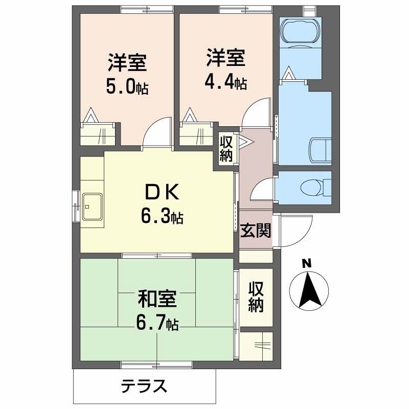 ハイツ一本柳 B101号-15