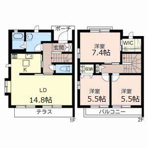 シャーメゾン有野Ａ棟 A101号-2