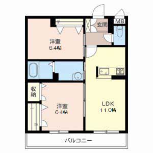 ベレオ宝塚 A202号室