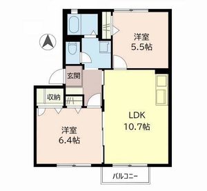 ガーデンコート緑ヶ丘Ａ棟Ｂ棟 B202号室