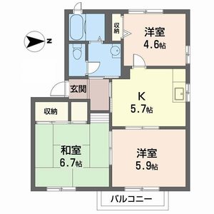 シャトレーヌ梅美台 C201号室