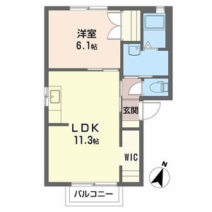 ケミカル・ワンＡ，Ｂ A201号室