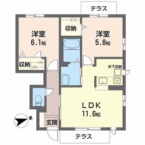 シャーメゾン南町ノ坪 D102号室