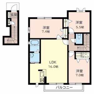 アクイール二ツ屋 0202号室