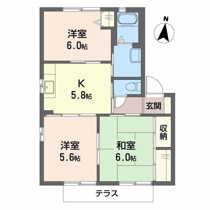 ディアコートＡ・Ｂ・Ｃ・Ｄ・Ｅ・ＦF102-2