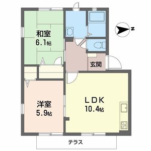 フローラ桜ヶ丘 A102号-2
