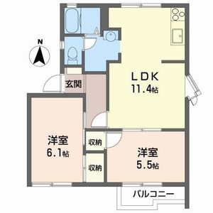 ベルハイツ野里 A201号室