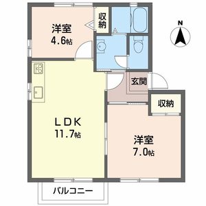 フレグランス狭間 B202号室