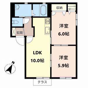 シャーメゾン桜 A102号室