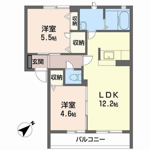 シャーメゾンＮＵＳＨＩ 0202号室
