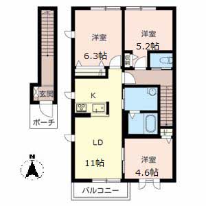 シャーメゾン花水木 A201号室