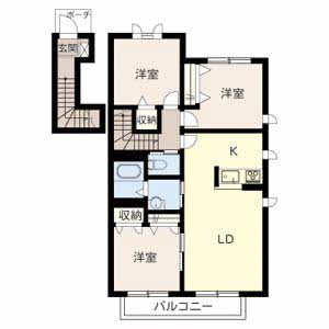 メゾン福渡Ｂ 0201号室