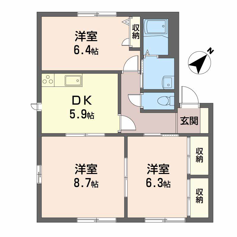 リバーサイド忠岡 C102号-3