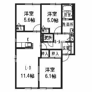 グリーンハイツＲ　Ａ棟0101-2