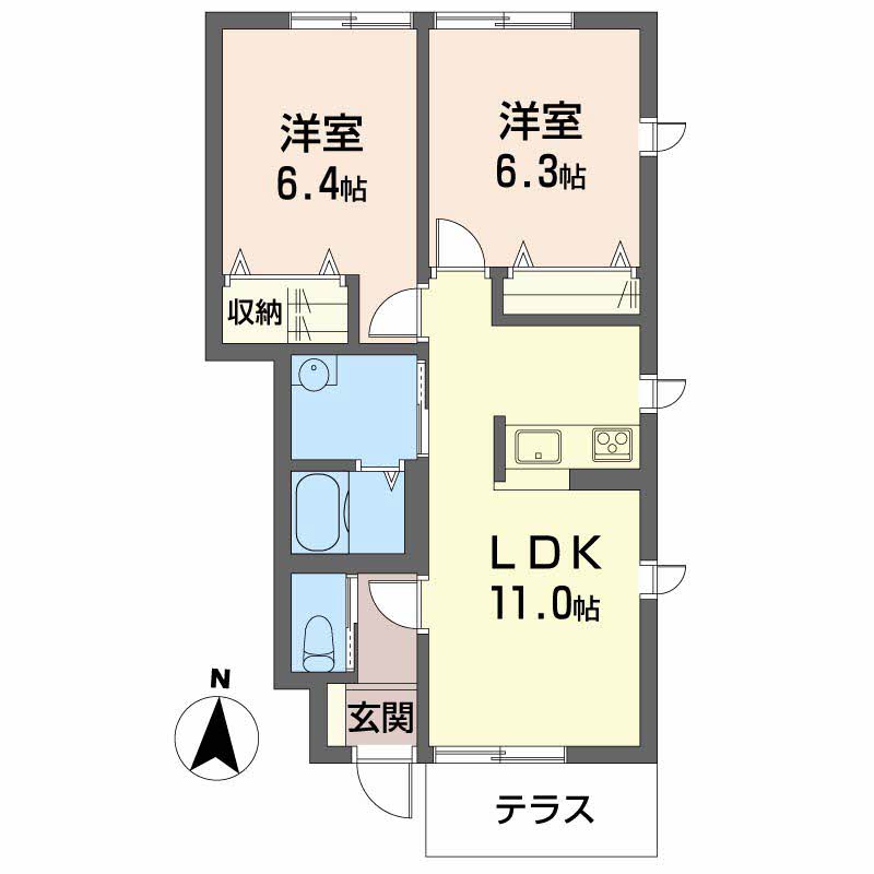 シャーメゾン花水木 A103号-2