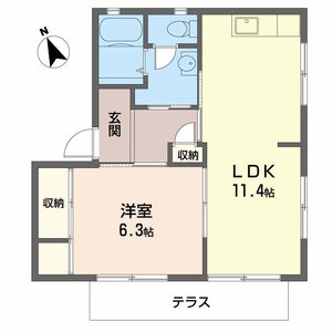 ディアス塩屋山手Ａ・Ｂ A102号室