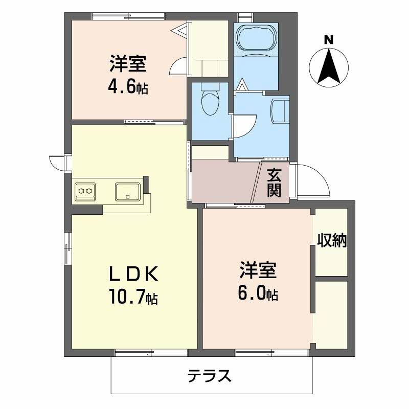 グランシード住吉Ａ・Ｂ・Ｃ C101号-2