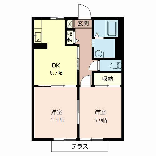 ボン・セジュール歌敷 A103号-2