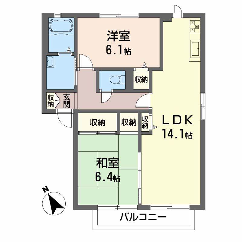 Ｍ’ｓレジェンドプラザＤ・Ｅ E202号-3