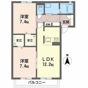 シャーメゾン　ヴェルデ　パティオ A203号室