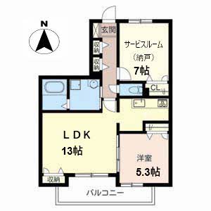 Ｓｏｕｔｈ　Ｃｏｕｒｔ 0202号室