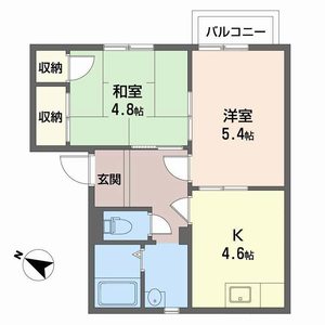 クレセ－ル学園前Ｂ・Ｃ B201号室