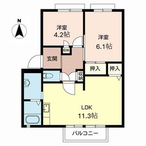 クレールコートＡ 0203号室