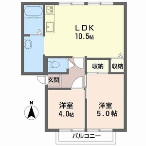 グランドゥールＢ 0105号室