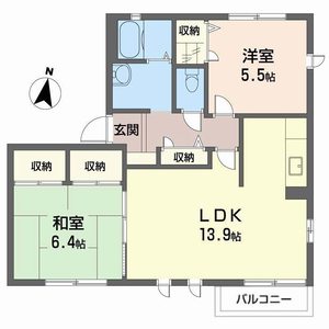 フローレ木津Ｂ B201号室