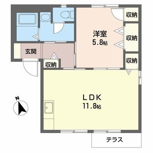 コーポ　オルレアン B102号室