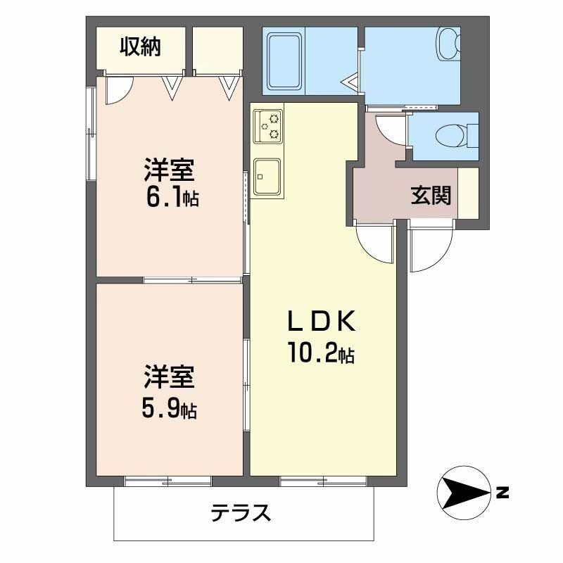 メゾン・ド・ブルーム A101号-2