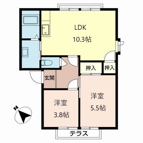 メルベーユ朱雀 B102号-15