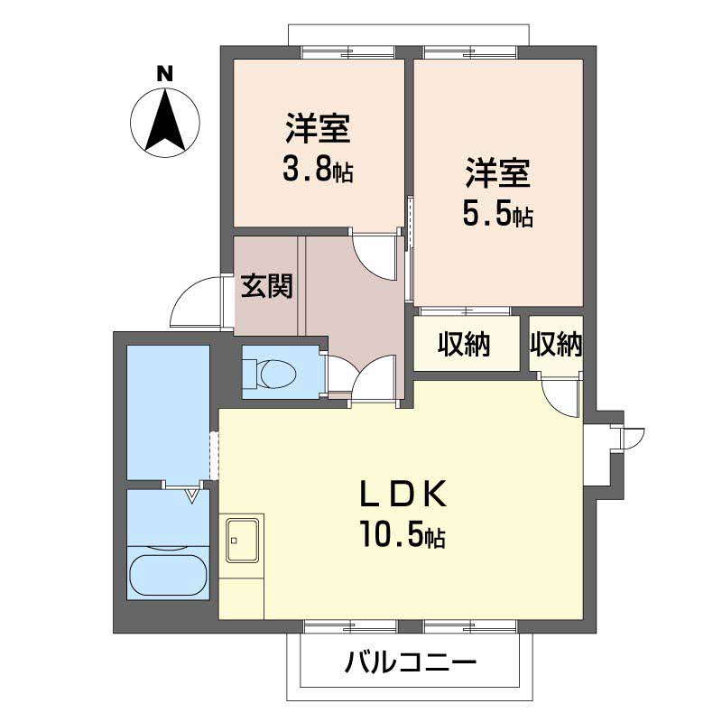 パークヒルズ左京A・B A101号-6