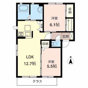 ローズヒルズⅡ・Ⅲ 2101号-2
