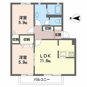 鍵田ハイツ． 0202号室