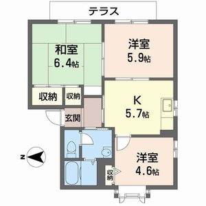 コスモス結崎 A A102号-2