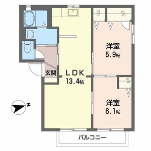 ヴィラ・ライスシャワーＢ B101号室