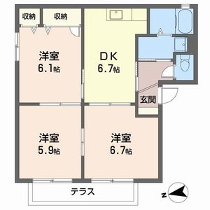 アガーペ御陵前 D101号室