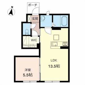 ＰｉｎｅＲｏｏｔｓ　良福寺 A102号室